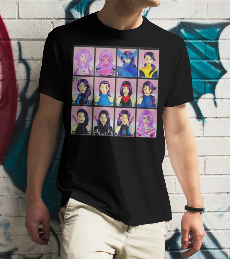 Psylocke Evolution Twelve Iconic Looks T-Shirt