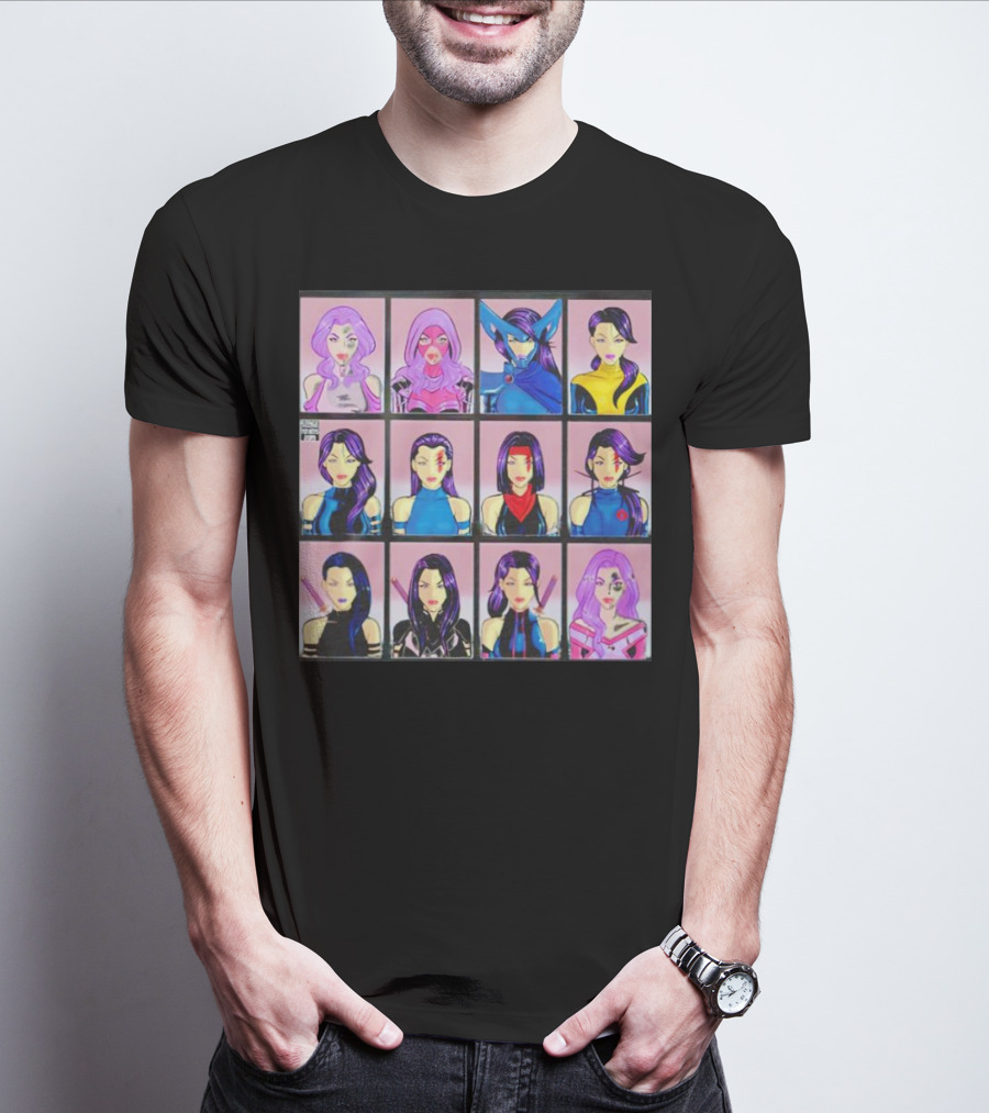 Psylocke Evolution Twelve Iconic Looks T-Shirt