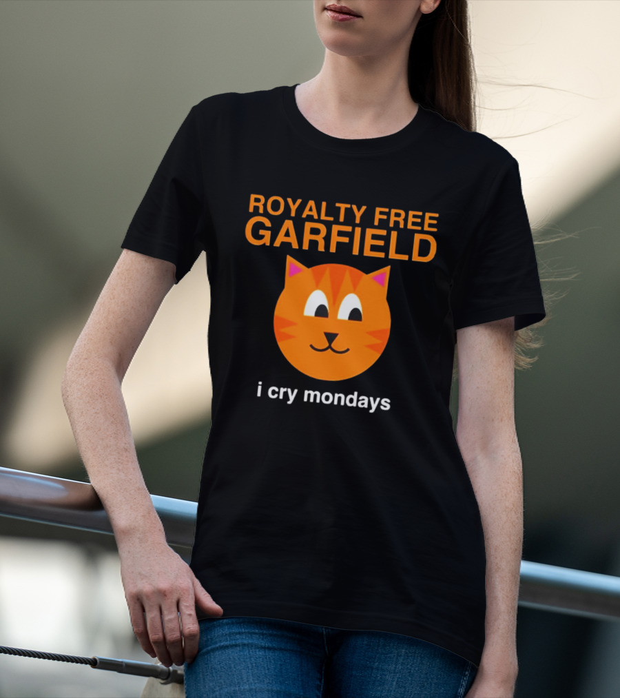 Royalty Free Garfield I Cry Mondays Iconic Meme T-Shirt