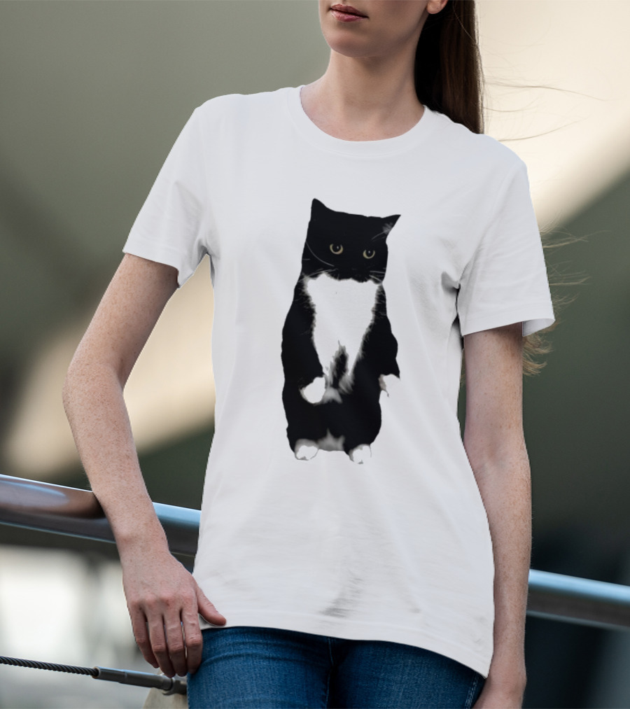 Unicouniuni Cat Playful Tuxedo T-Shirt