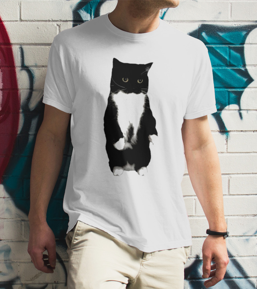 Unicouniuni Cat Playful Tuxedo T-Shirt