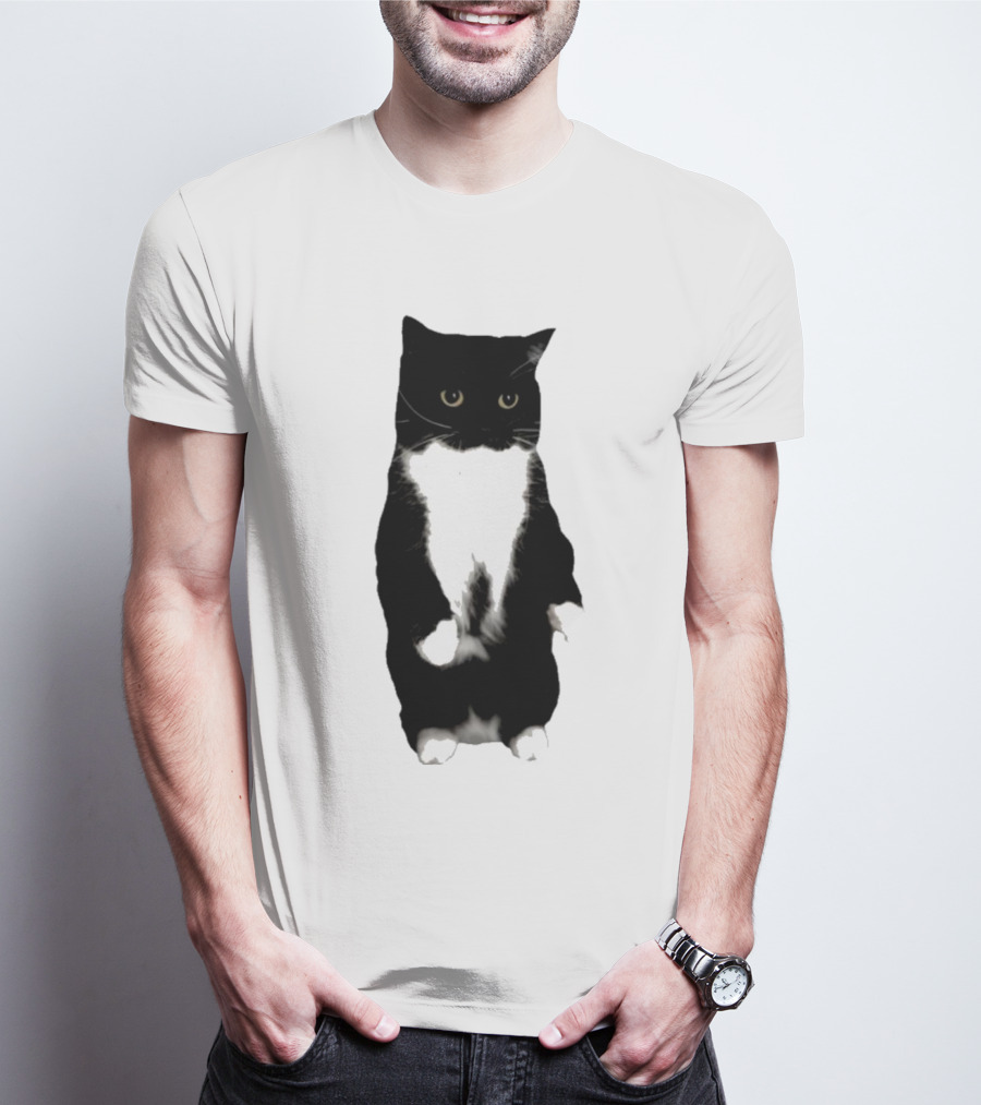 Unicouniuni Cat Playful Tuxedo T-Shirt