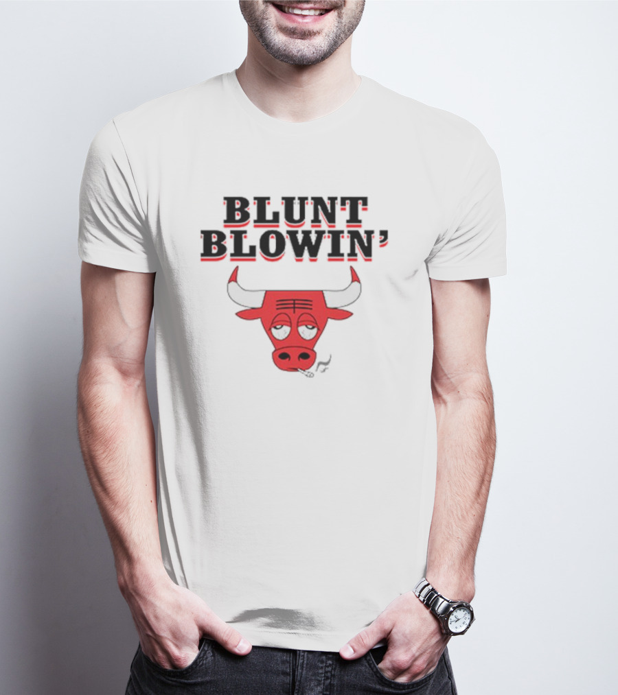 Blunt Blowin’ Bulls Smoking Red Bulls T-Shirt