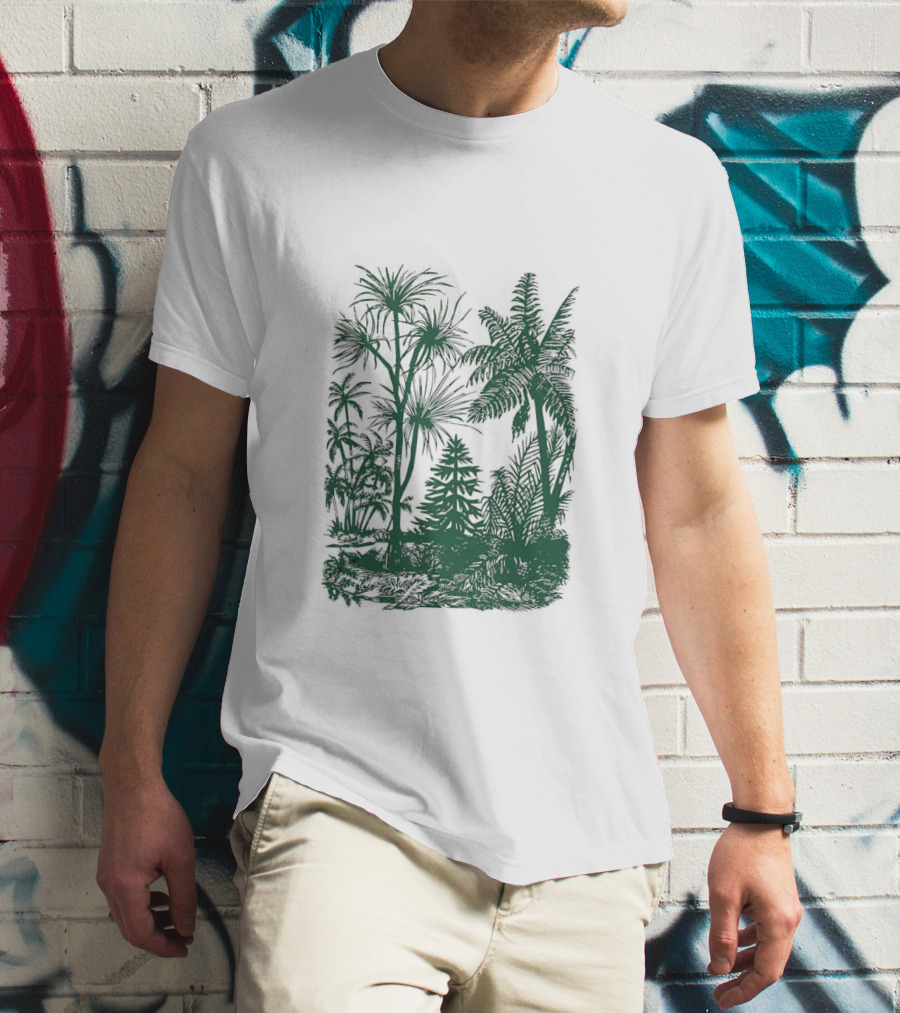 Concret Jungle Tropical Green Forest Urban Wilderness T-Shirt