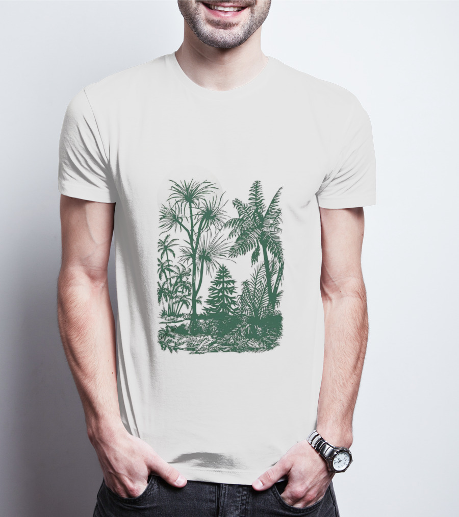 Concret Jungle Tropical Green Forest Urban Wilderness T-Shirt