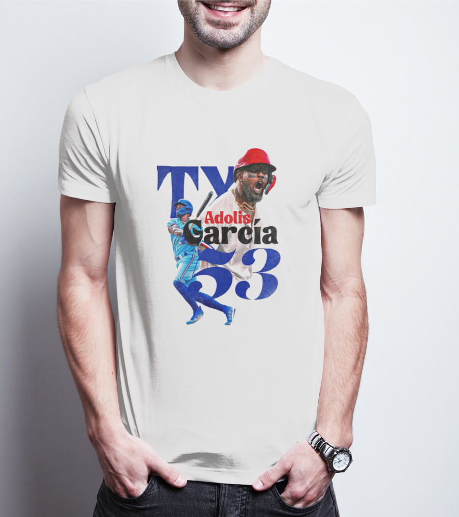 Adolis Garcia Texas Rangers 53 El Bombi Baseball Player T-Shirt