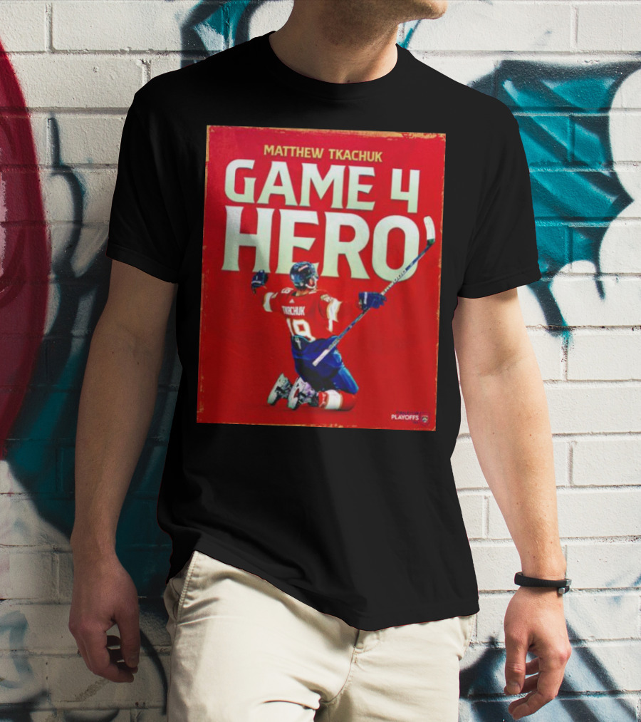 Matthew Tkachuk Game 4 Hero Playoffs T-Shirt