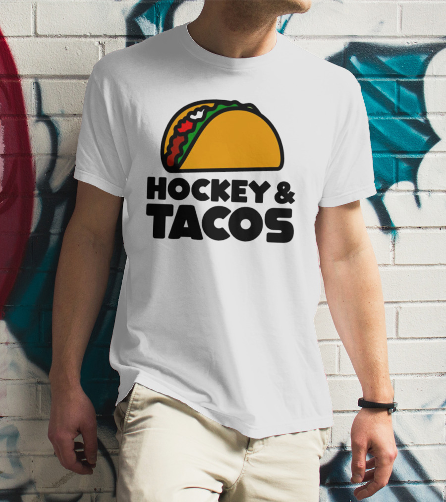 Hockey And Tacos Bold Fun Combo T-Shirt