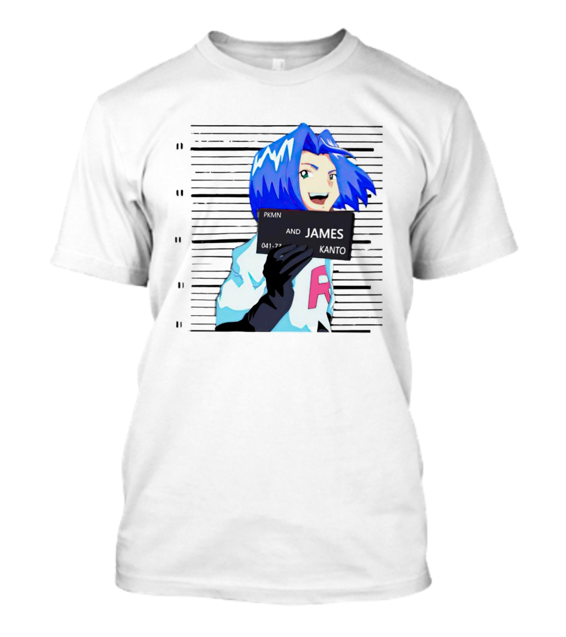 Team Rocket James Mugshot Pokemon Character Image T-Shirt