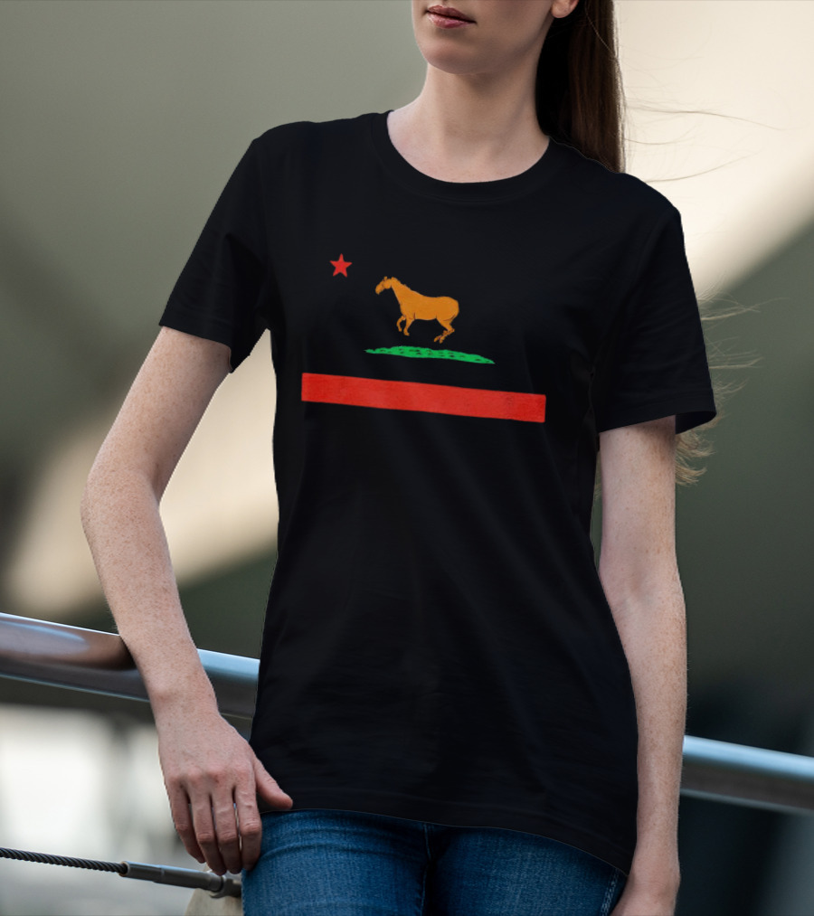 Kentucky Republic Horse With Star And Red Bar T-Shirt