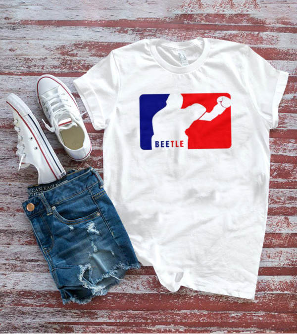 Beetle Boxing Silhouette In Red And Blue NBA T-Shirt