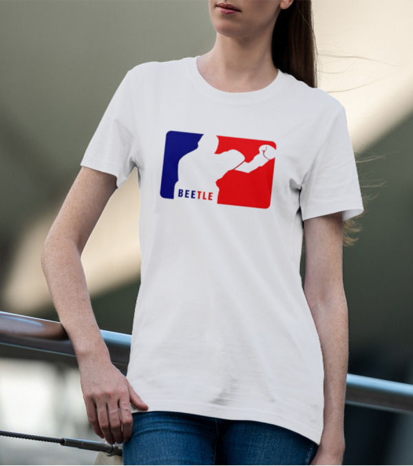 Beetle Boxing Silhouette In Red And Blue NBA T-Shirt