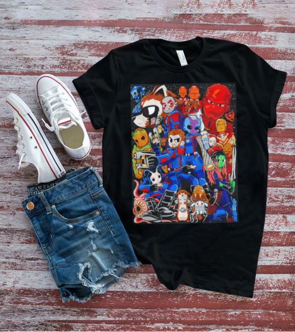 Guardians Of The Galaxy Galactic Pilgrim Cartoon Characters Ensemble T-Shirt