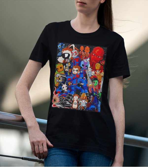 Guardians Of The Galaxy Galactic Pilgrim Cartoon Characters Ensemble T-Shirt