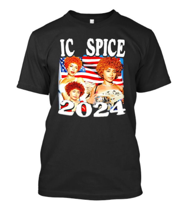 IC SPICE 2024 American Flag Background T-Shirt