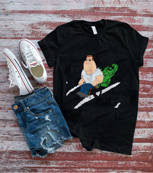 Joe Swanson Riding Cucumber Joe T-Shirt