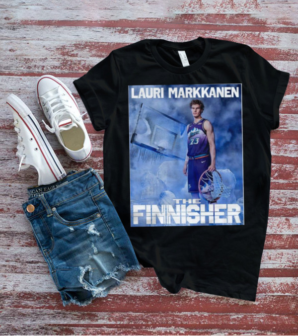 Lauri Markkanen The Finisher Basketball Ice Blue T-Shirt