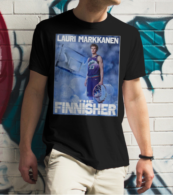 Lauri Markkanen The Finisher Basketball Ice Blue T-Shirt