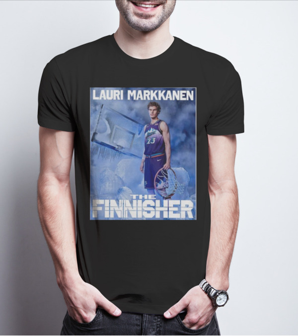 Lauri Markkanen The Finisher Basketball Ice Blue T-Shirt