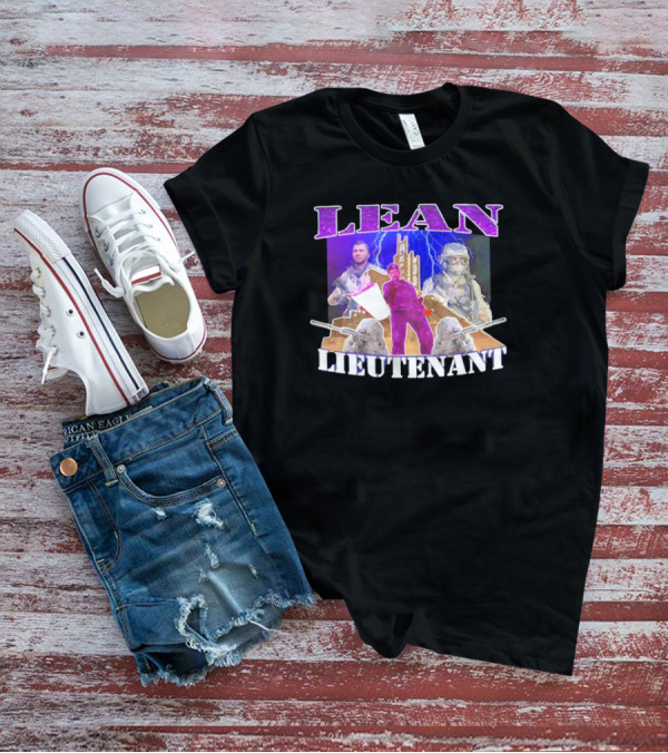 LEAN LIEUTENANT Soldiers With Lightning Background T-Shirt