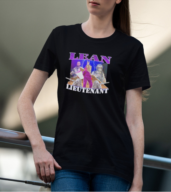 LEAN LIEUTENANT Soldiers With Lightning Background T-Shirt