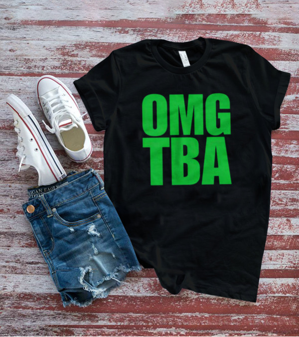 OMG TBA Bold Green Text T-Shirt