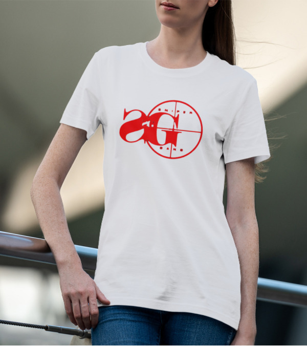 Sniper Gang Red SG Logo With Crosshair T-Shirt