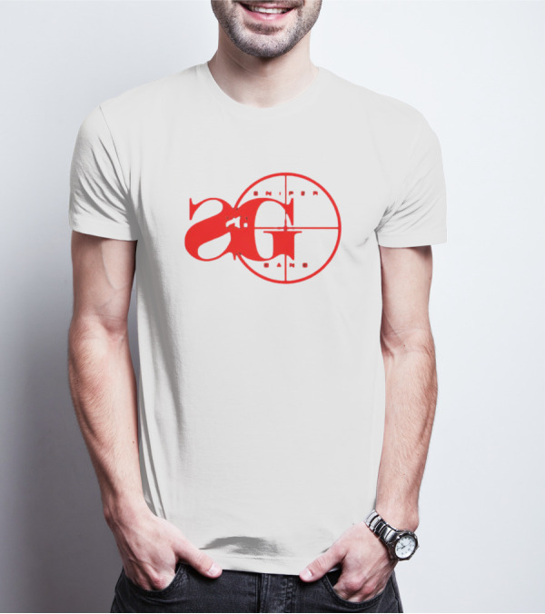 Sniper Gang Red SG Logo With Crosshair T-Shirt