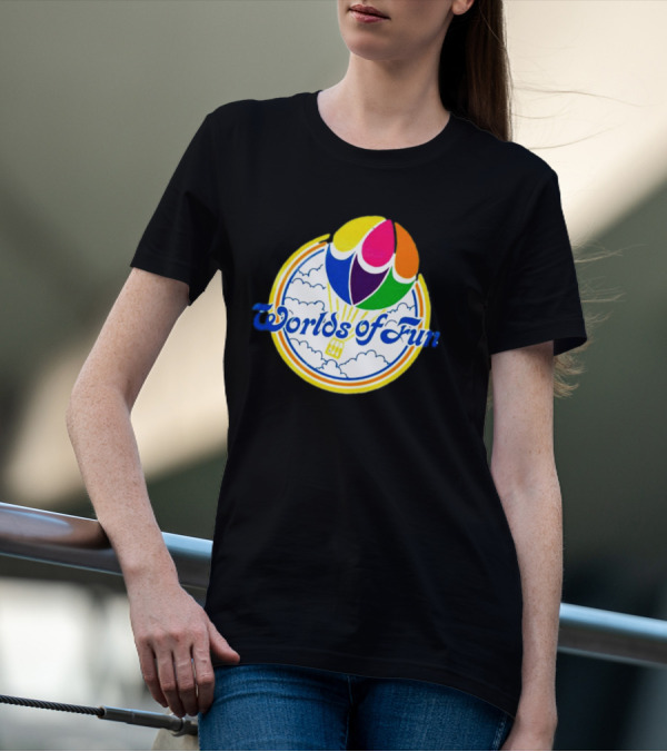 Worlds Of Fun Hot Air Balloon Adventure Theme Park T-Shirt