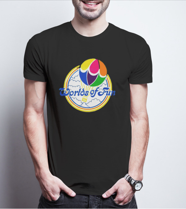 Worlds Of Fun Hot Air Balloon Adventure Theme Park T-Shirt
