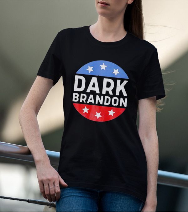 Dark Brandon Joe Biden Support Red White Blue Star Circle T-Shirt
