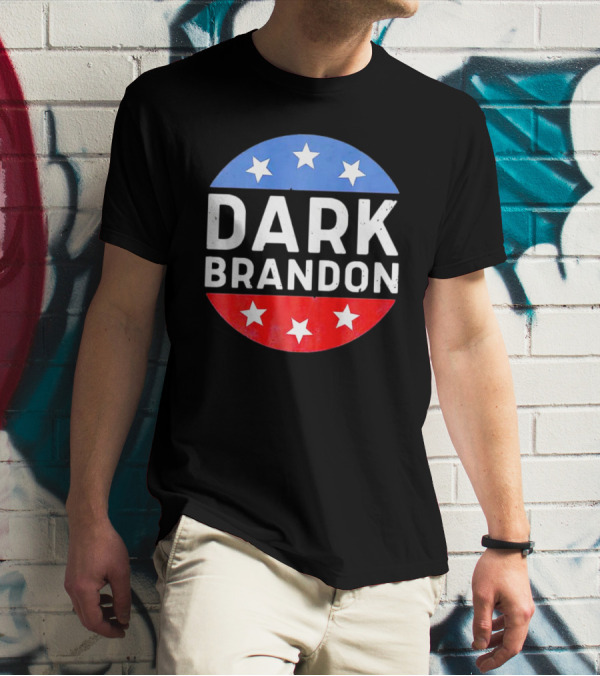Dark Brandon Joe Biden Support Red White Blue Star Circle T-Shirt