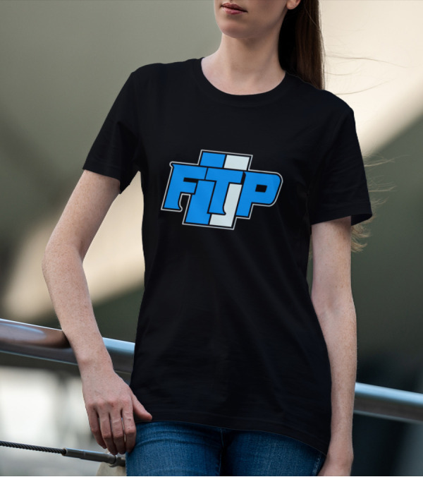 Detroit Lions FTP Blue And White T-Shirt