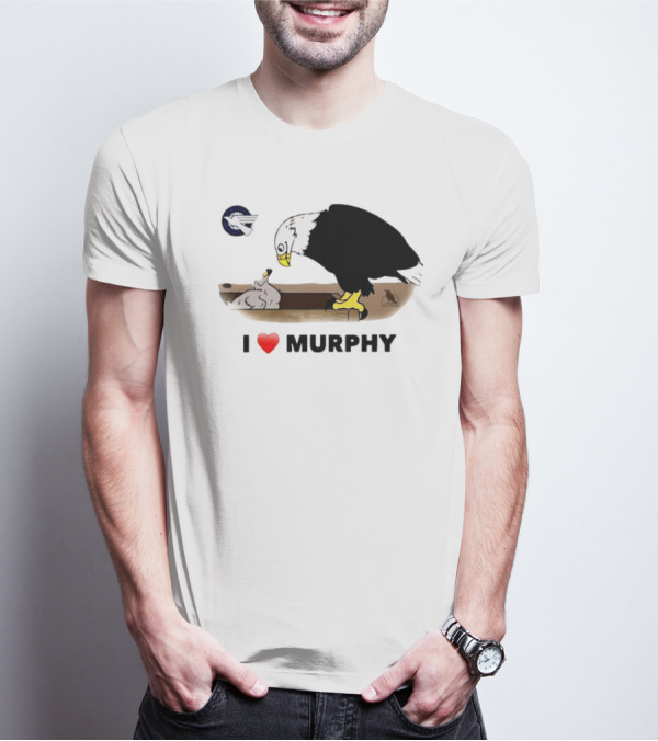 Eagle I Love Murphy Heart Symbol With Nest And Stork T-Shirt