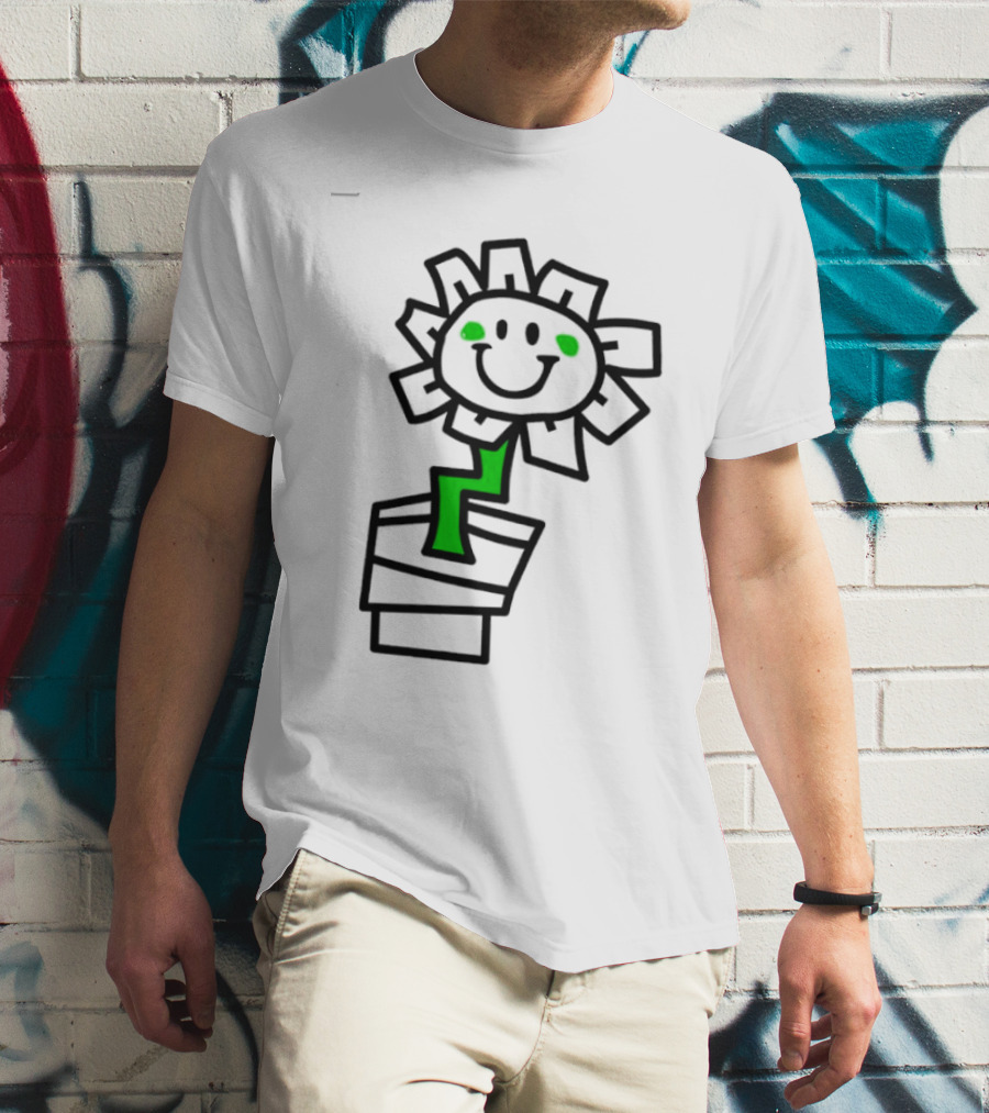 Green Day Kerplunk Smiling Flower With Black And Green T-Shirt