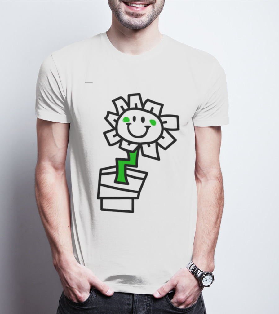 Green Day Kerplunk Smiling Flower With Black And Green T-Shirt
