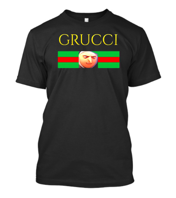 Grucci Meme Essential Minions Gru Face Red Green Stripe T-Shirt