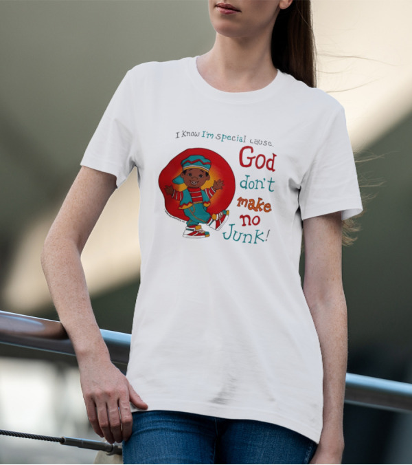 I Know I'm Special Cause God Don't Make No Junk Red And Blue Outfit Character T-Shirt