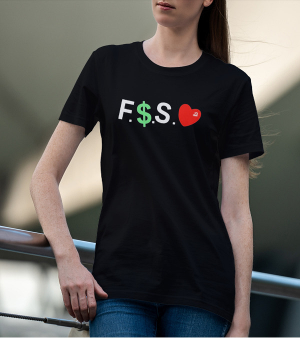 J. Cole Dreamville F.$.S Red Heart Dollar Sign T-Shirt
