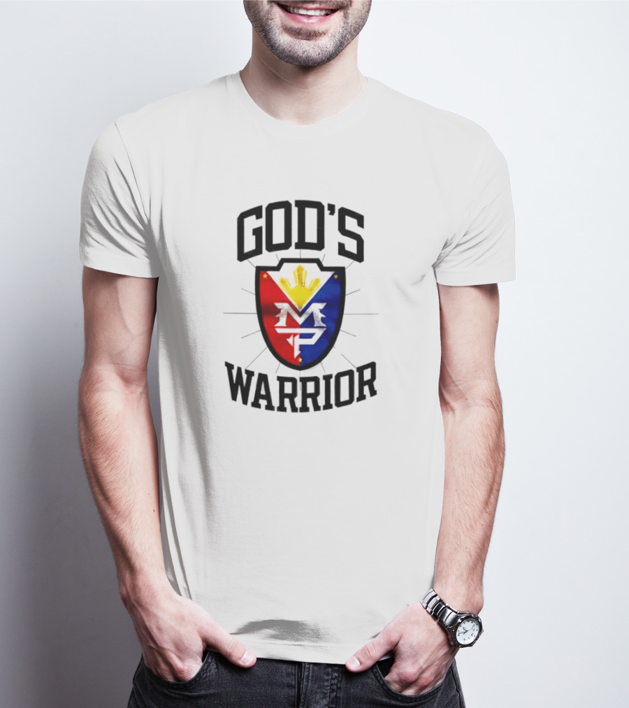 God’s Warrior Manny Pacquiao Filipino Pride Shield T-Shirt