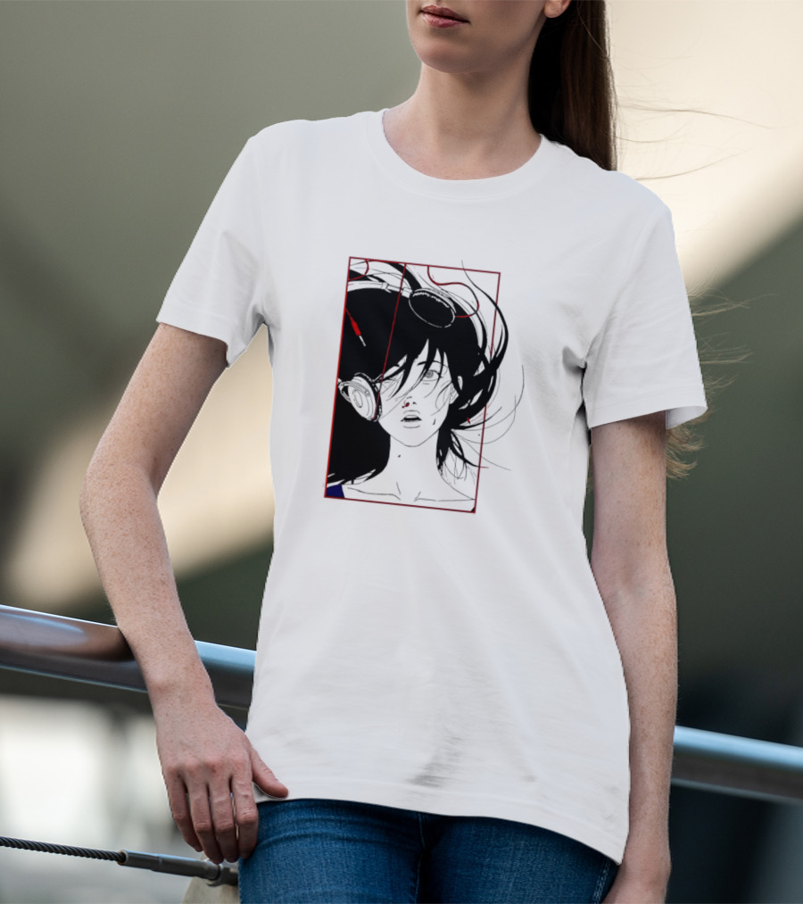 Mass Of Fermenting Dregs Headphones Red Lines Anime T-Shirt