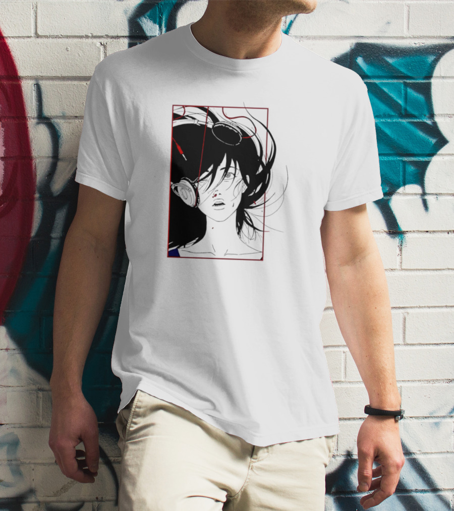 Mass Of Fermenting Dregs Headphones Red Lines Anime T-Shirt