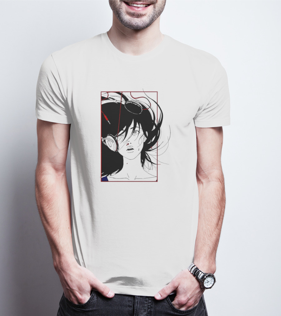 Mass Of Fermenting Dregs Headphones Red Lines Anime T-Shirt