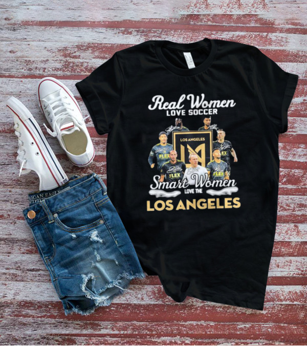 Real Women Love Soccer Smart Women Love The Los Angeles FC Football Team Icons T-Shirt