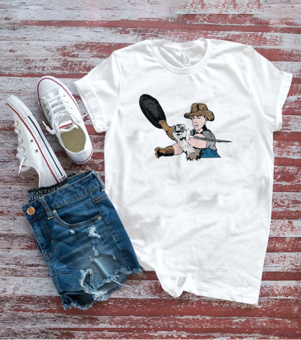 Urban Rescue Ranch Cowboy Kevin Smack With Raccoon Companion T-Shirt