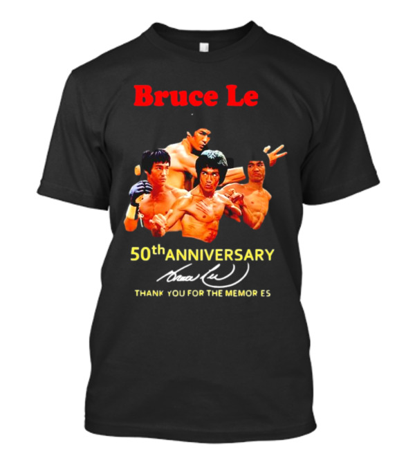 Bruce Lee 50th Anniversary Thank You For The Memories Signature T-Shirt