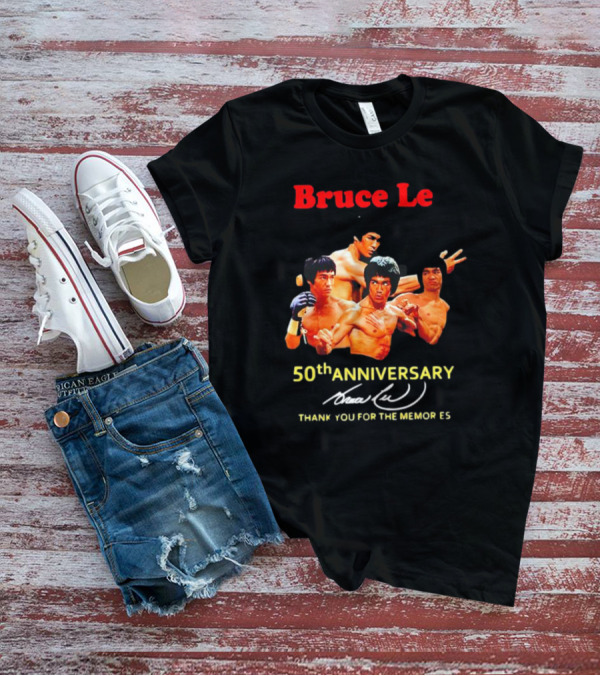 Bruce Lee 50th Anniversary Thank You For The Memories Signature T-Shirt