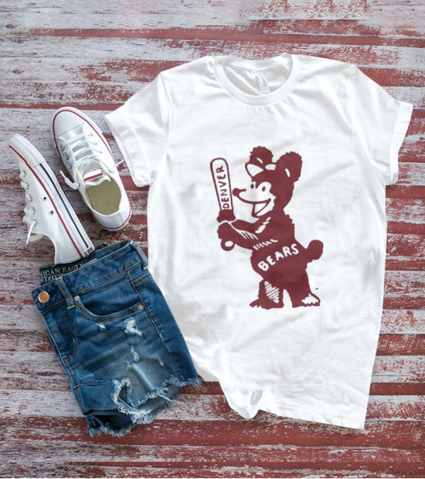 Denver Bears Vintage Colorado Rockies Baseball Mascot T-Shirt