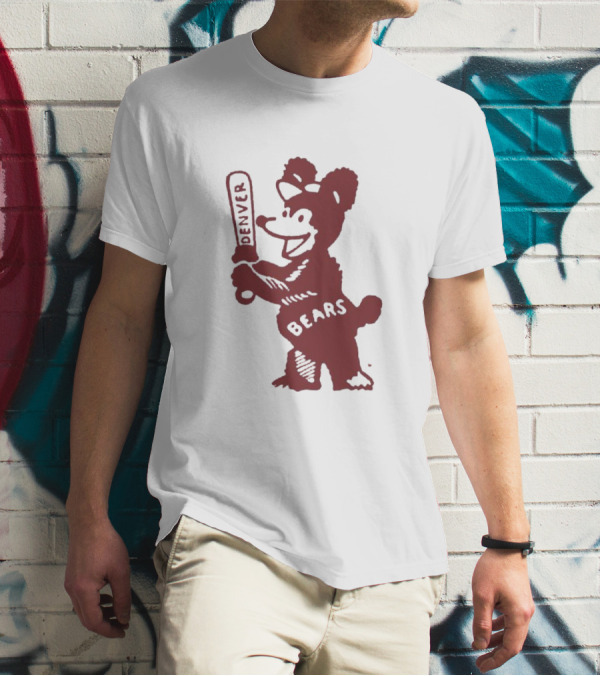 Denver Bears Vintage Colorado Rockies Baseball Mascot T-Shirt