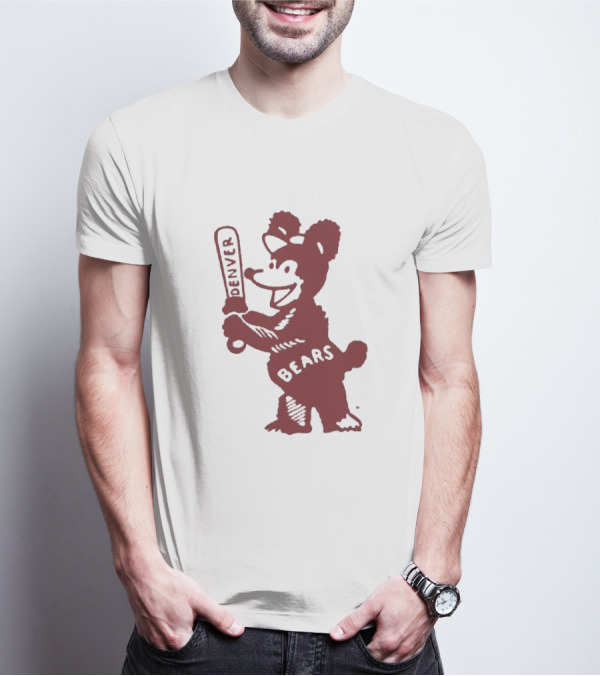 Denver Bears Vintage Colorado Rockies Baseball Mascot T-Shirt
